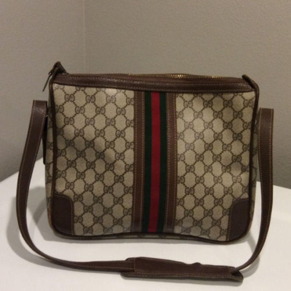 Authentic Vintage Gucci Travel Bag with Stripes